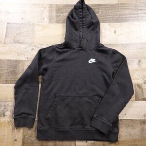 Nike Sportswear Club Fleece Hoodie Kids Medium Black Pullover Casual FAIR